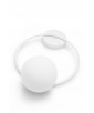 Fuppu B wall lamp sconce with white round frame and white glass shade UMMO