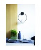 Fuppu B wall lamp sconce with black round frame and white glass shade UMMO