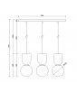 Triple ceiling lamp LUOTI 3L white on a strip UMMO