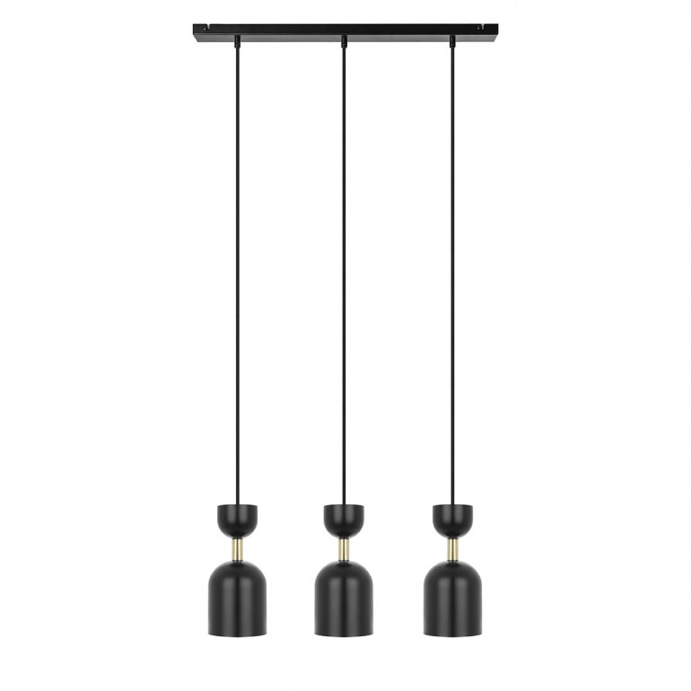 SUPURU 3L black triple brass ceiling lamp