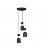 Triple ceiling lamp SUPURU 3P black with a brass tube UMMO