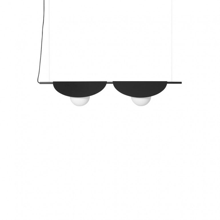 SALLO B black double ceiling lamp