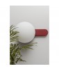 Wall lamp sconce KUUL D burgundy wall mount with white glass ball UMMO