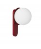 Wall lamp sconce KUUL D burgundy wall mount with white glass ball UMMO