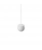 Ceiling hanging lamp KUUL F white fixture and white small glass ball UMMO