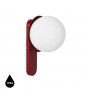 Wall lamp sconce KUUL D burgundy wall mount with white glass ball UMMO