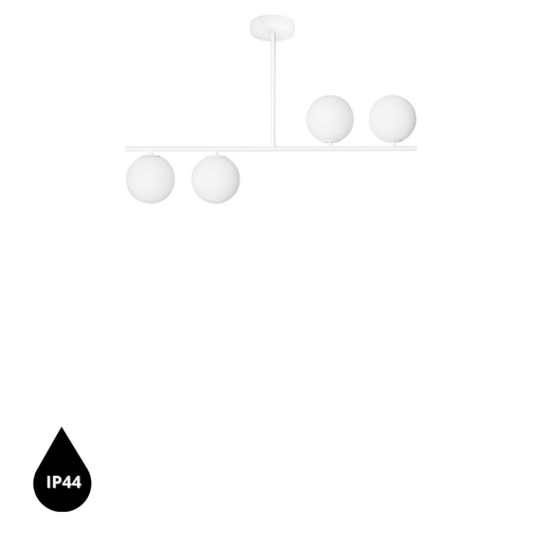 SUGURI A white ceiling lamp in size S IP44