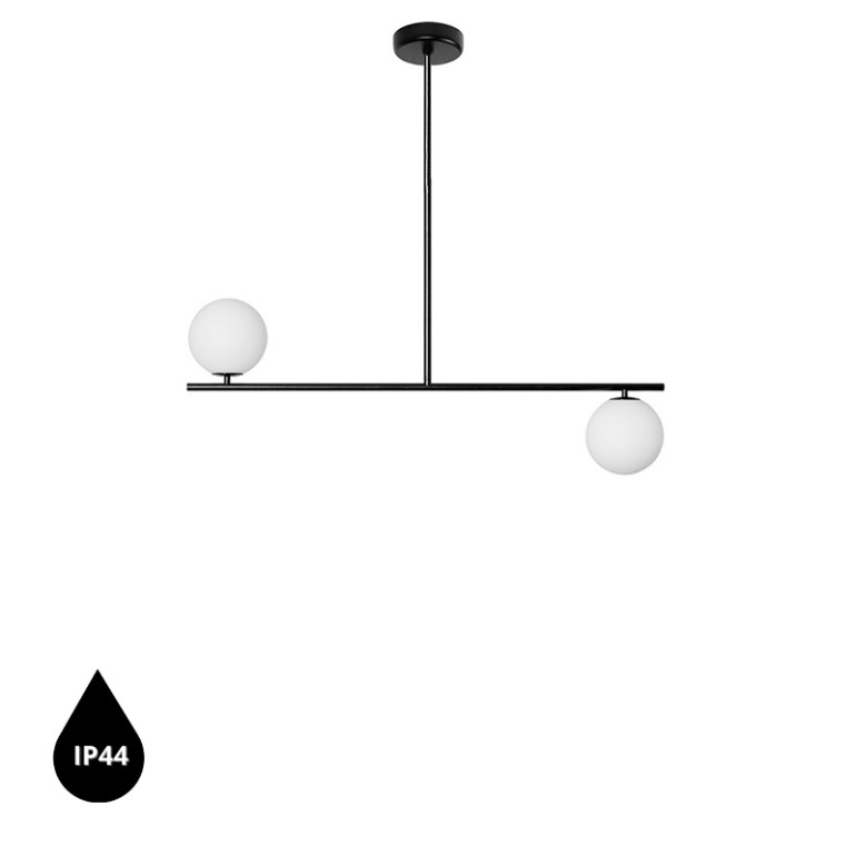 SUGURI C black ceiling lamp in size M IP44