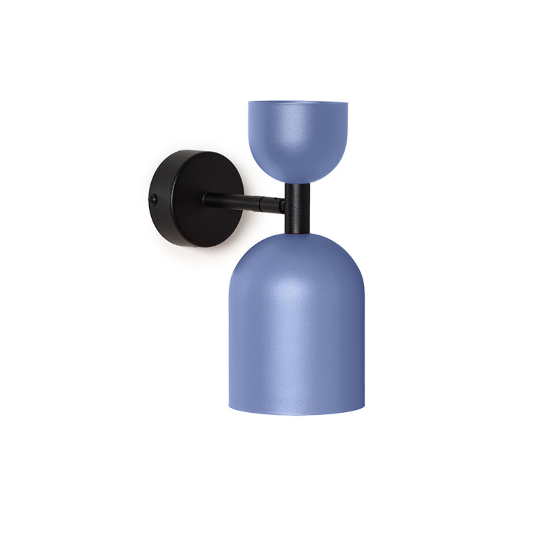 SUPURU W blue adjustable wall lamp / sconce with black tube