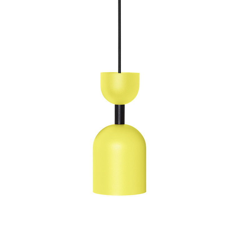 SUPURU yellow ceiling pendant lamp with black tube