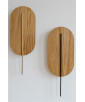 ROKKE WOOD wooden wall lamp / sconce with black detail