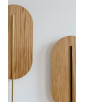 ROKKE WOOD wooden wall lamp / sconce with black detail