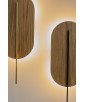 ROKKE WOOD wooden wall lamp / sconce with black detail