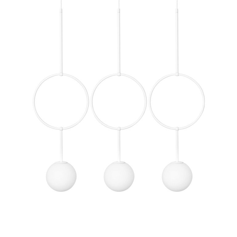 ISUULLA C white triple ceiling lamp