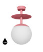PLAAT B pink ceiling lamp / plafond with increased IP44 tightness