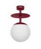 PLAAT B burgundy ceiling lamp / plafond