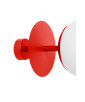 PLAAT B red-orange ceiling lamp / plafond with increased IP44 waterproofing.
