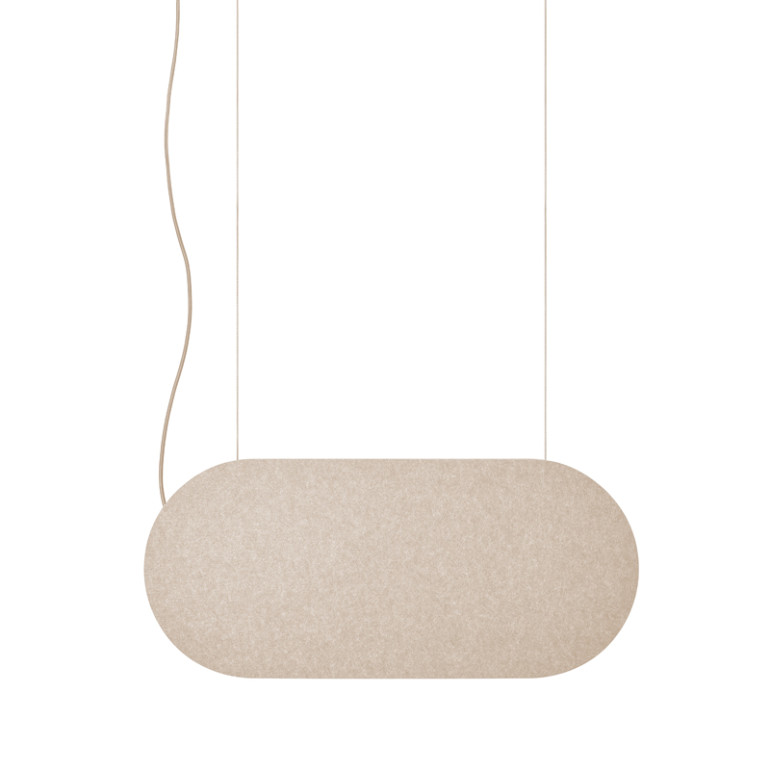 MALUMI A Acoustic Beige Ceiling-Mounted Acoustic Pendant Lamp