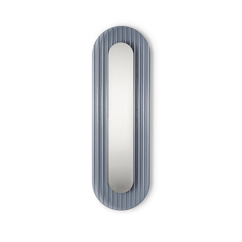 RIFLO W B Steel Steel wall lamp / sconce with graphite-colored, satin-finished glass