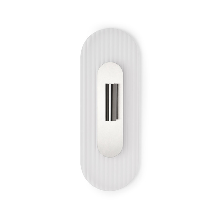 RIFLO W C Steel: a steel wall lamp / sconce with an adjustable reflector and clear, satin-finished glass