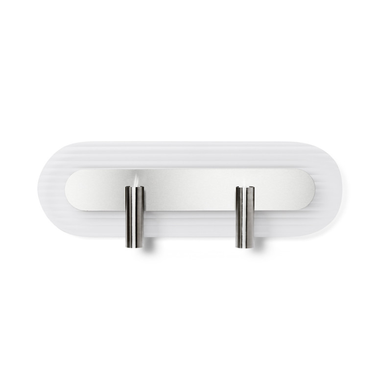 RIFLO W D Steel: Steel wall lamp / sconce with adjustable reflectors and clear satin glass